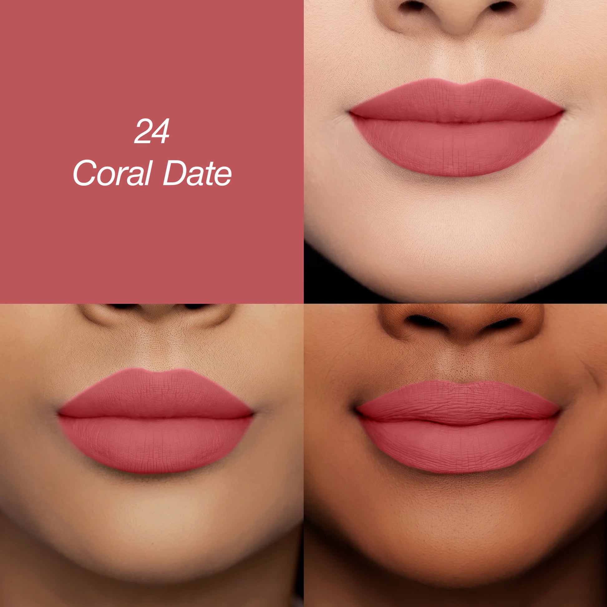 Colors Queen Luscious Lips Non Transfer Matte Lipstick - 24 Coral Date