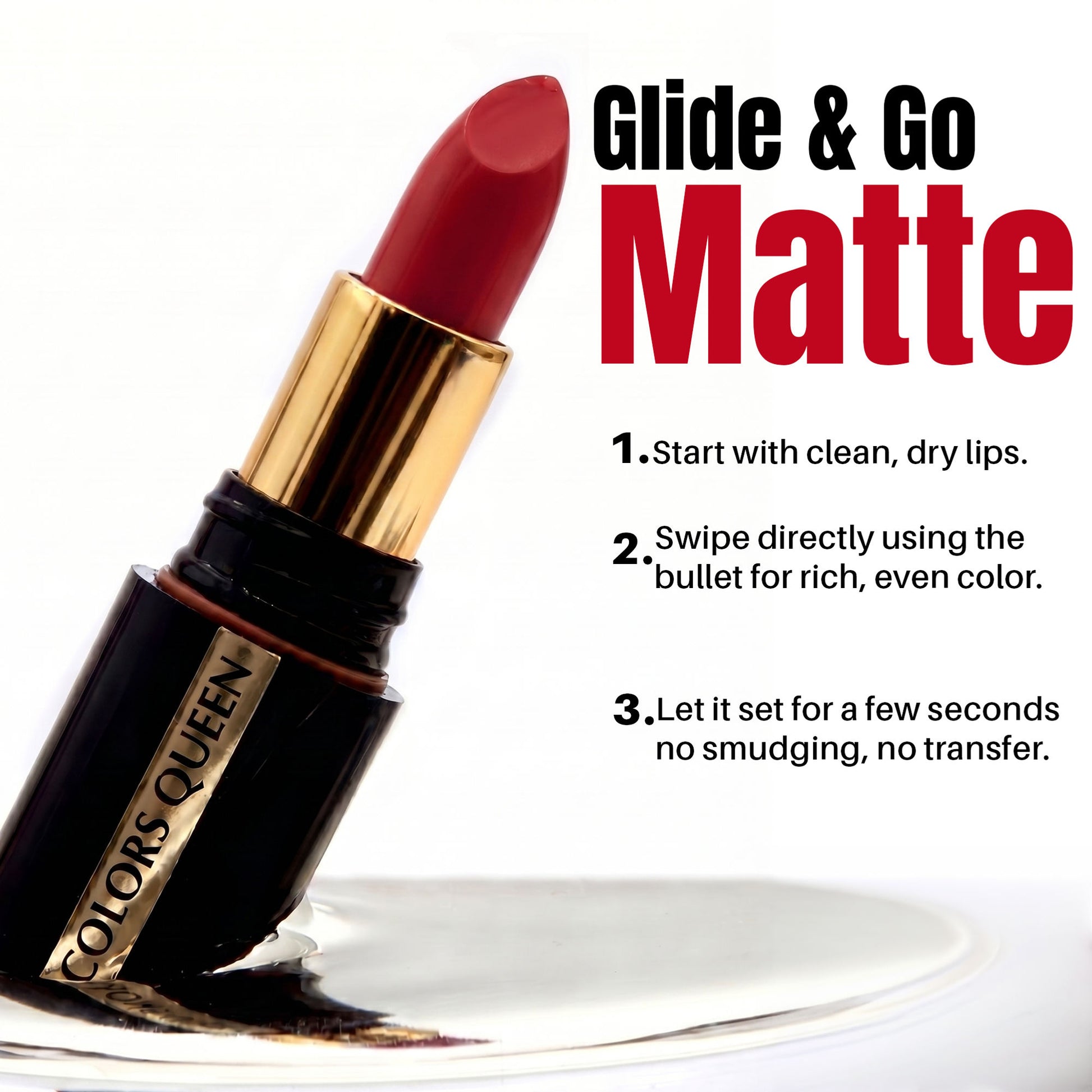 Colors Queen Luxury Matte Non Transfer Lipstick - 02 Nudit