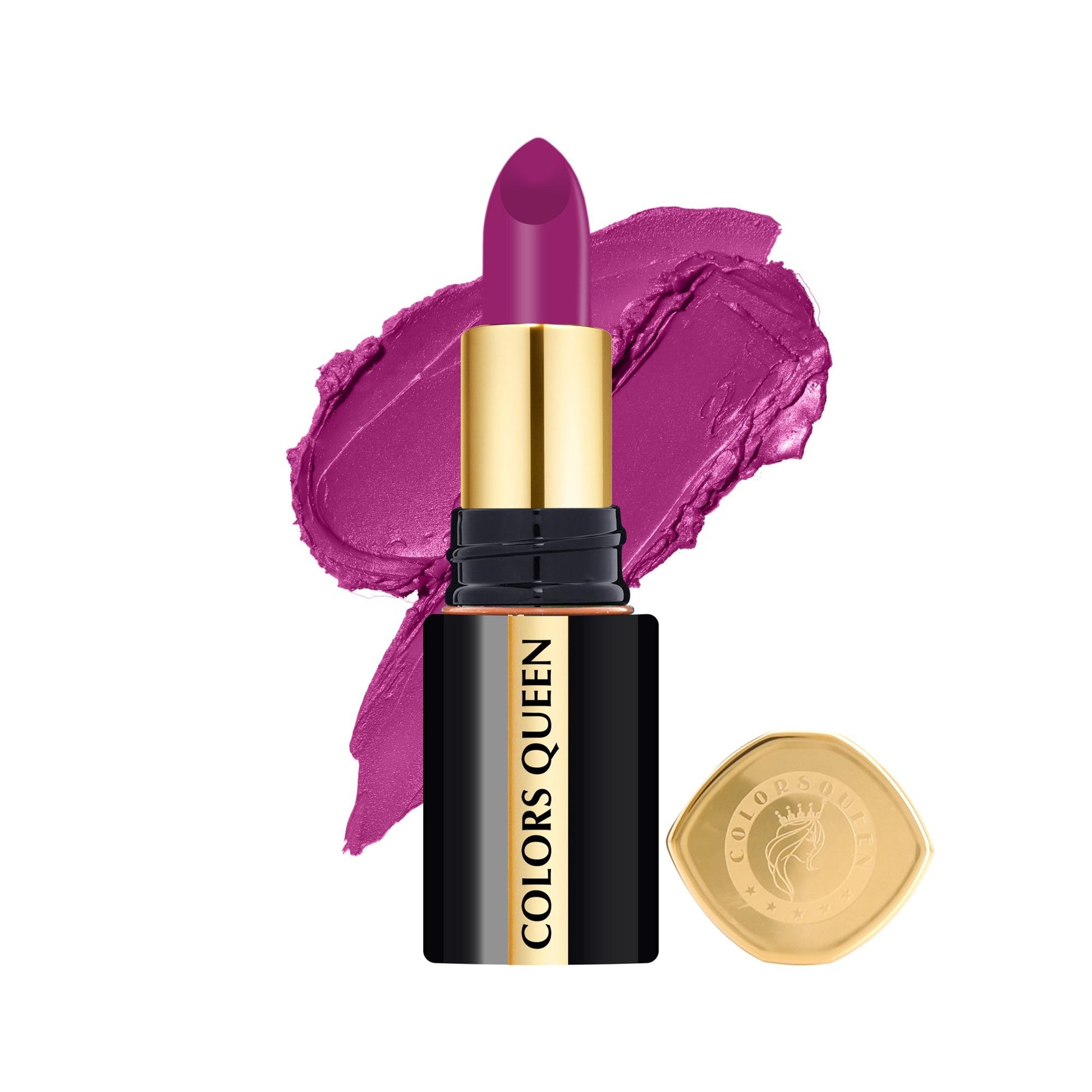 Colors Queen Luxury Matte Non Transfer Lipstick - 04 Maple Magenta