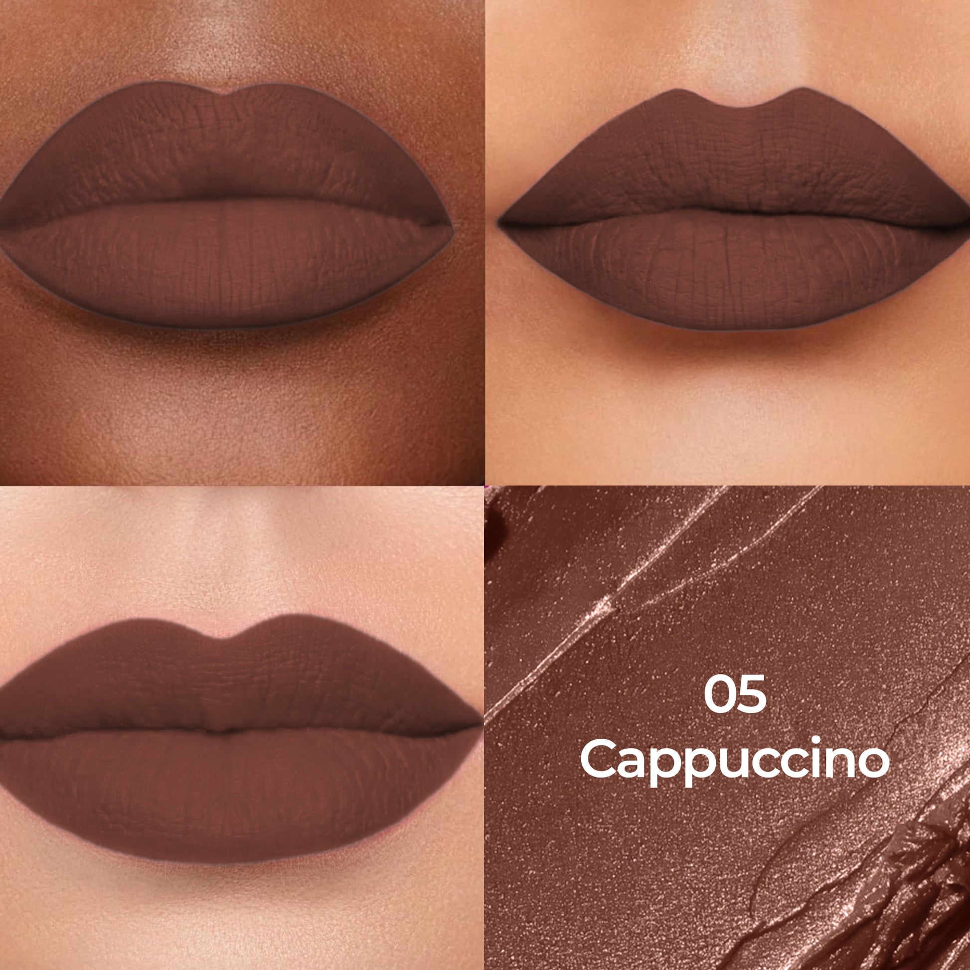Colors Queen Luxury Matte Non Transfer Lipstick - 05 Cappuccino