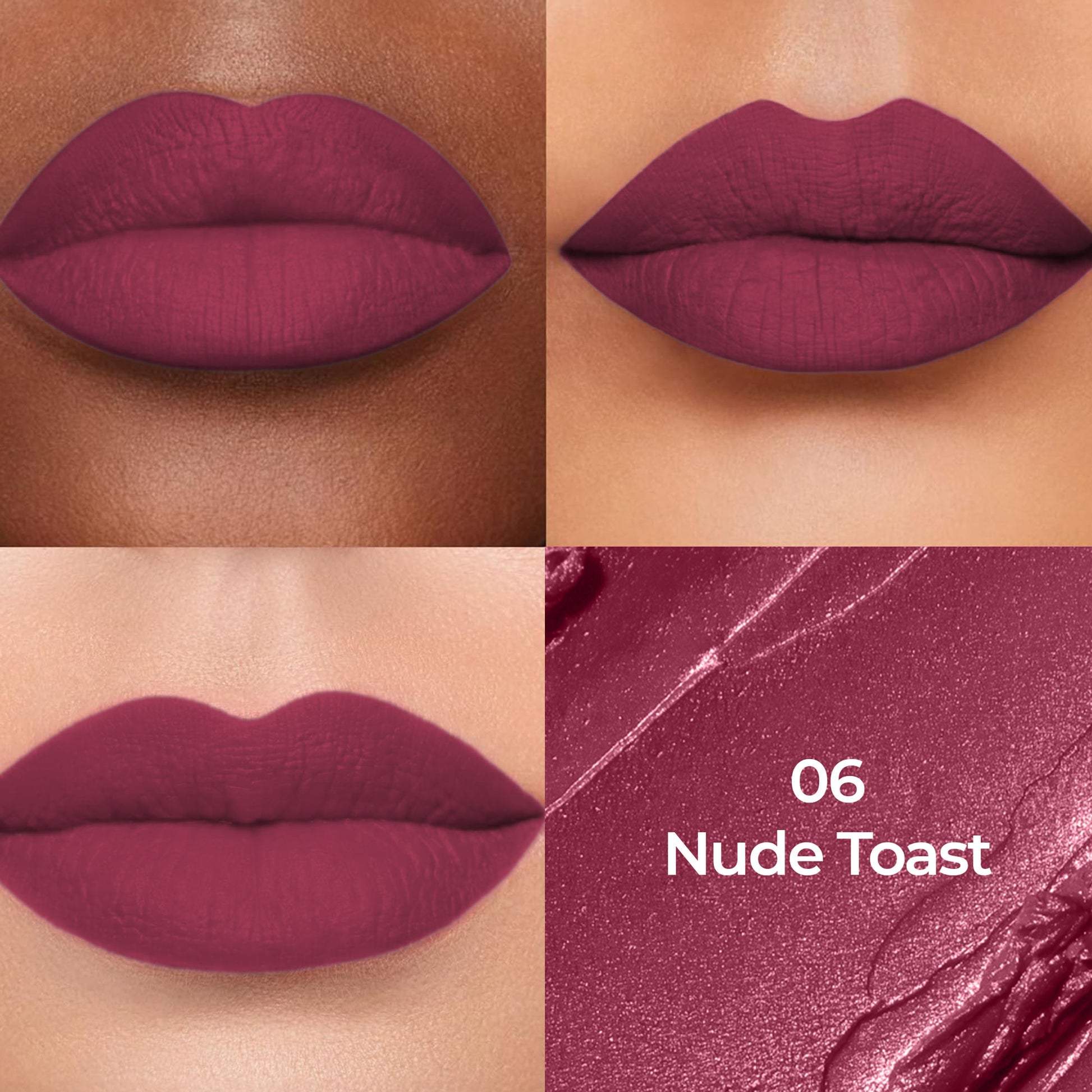 Colors Queen Luxury Matte Non Transfer Lipstick - 06 Nude Toast