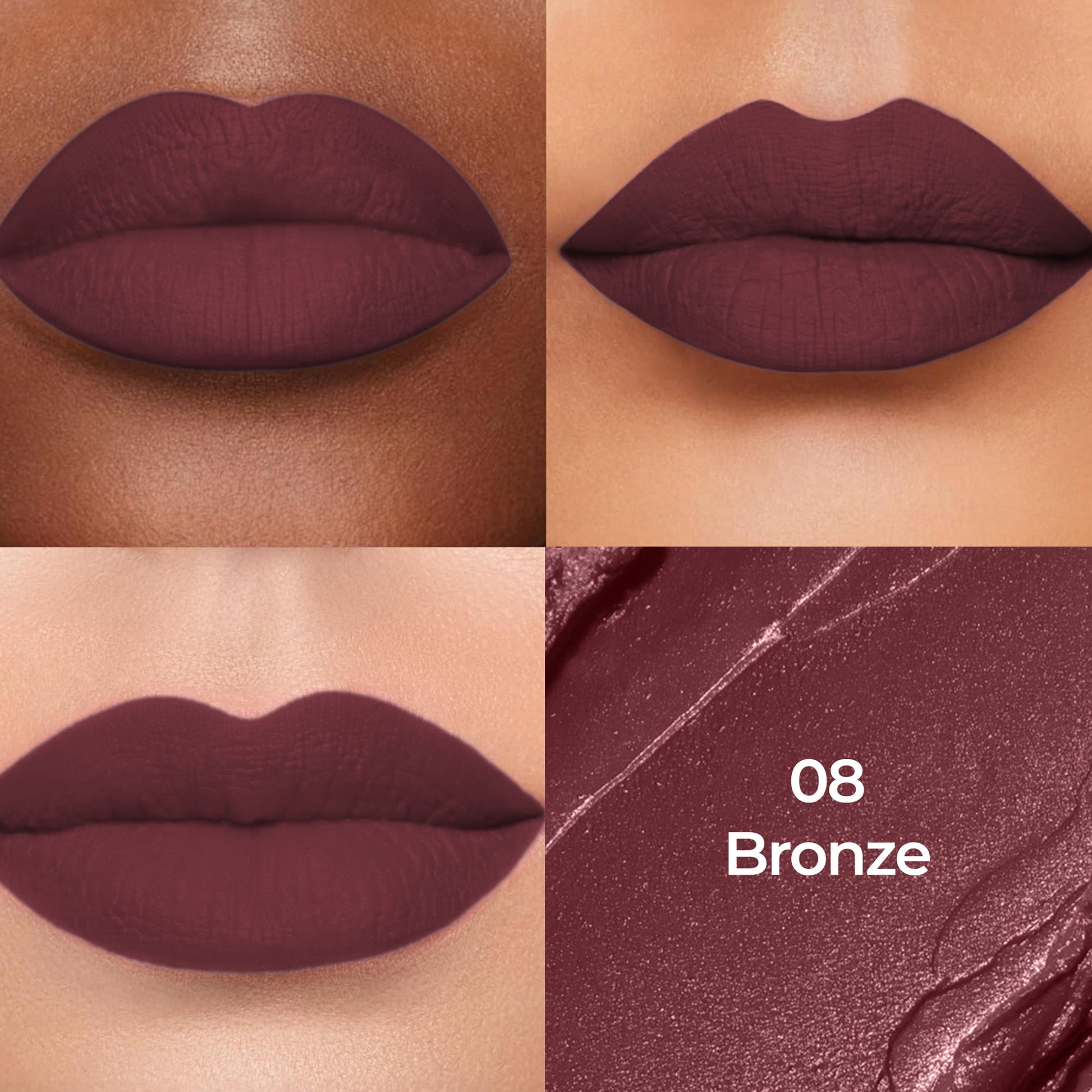 Colors Queen Luxury Matte Non Transfer Lipstick - 08 Bronze