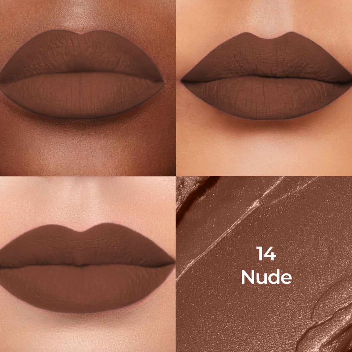 Colors Queen Luxury Matte Non Transfer Lipstick - 14 Nude