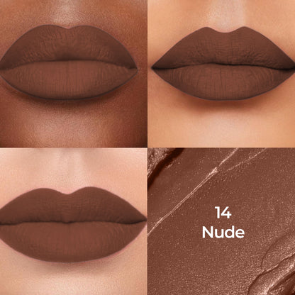 Colors Queen Luxury Matte Non Transfer Lipstick - 14 Nude