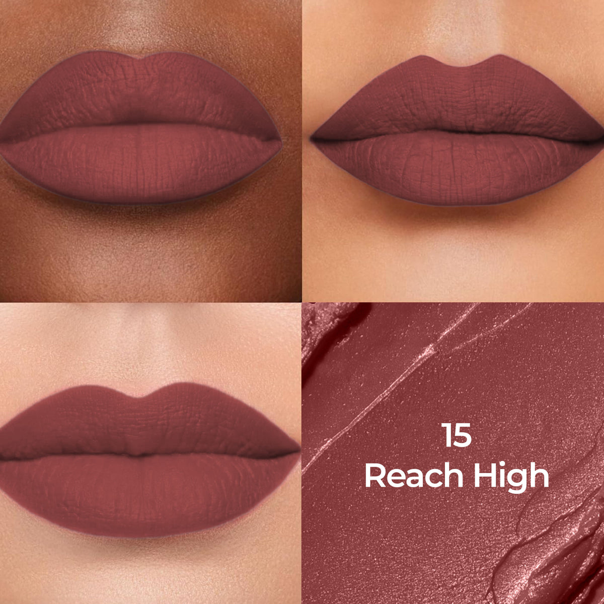 Colors Queen Luxury Matte Non Transfer Lipstick - 15 Reach High