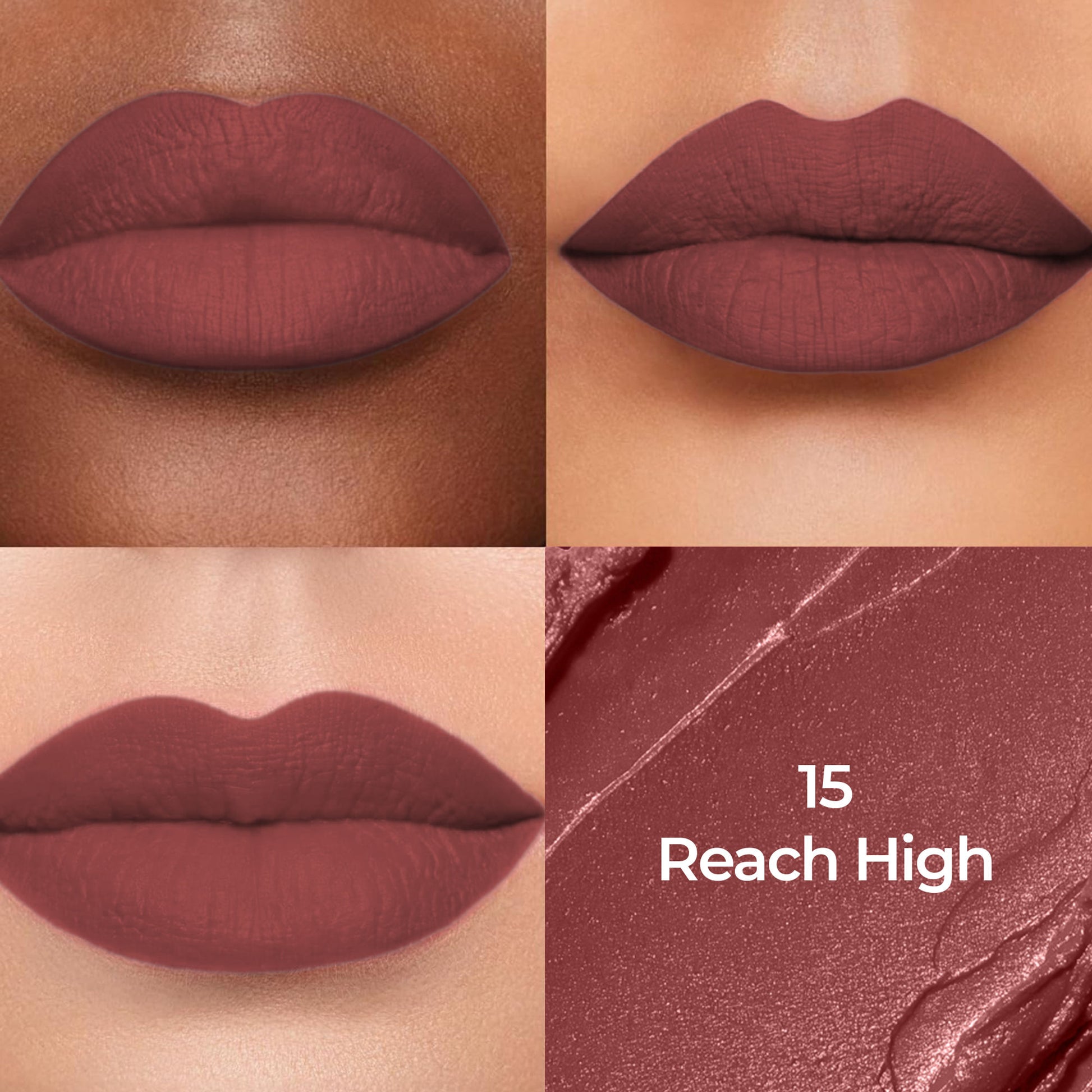 Colors Queen Luxury Matte Non Transfer Lipstick - 15 Reach High