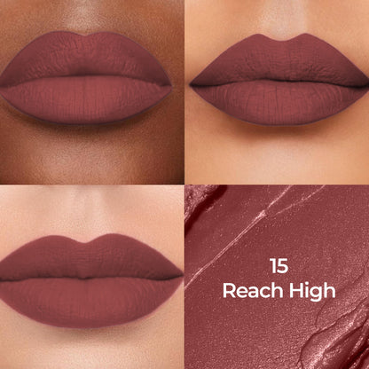Colors Queen Luxury Matte Non Transfer Lipstick - 15 Reach High