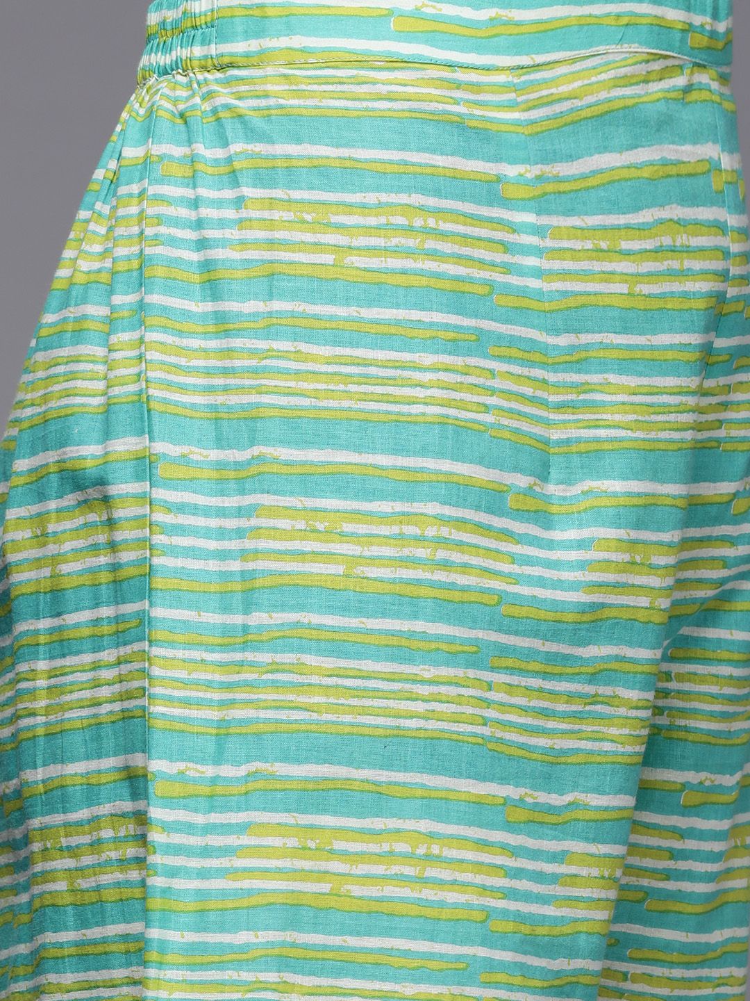 Dhiyona IE Women Blue Ethnic Motifs Printed Pure Cotton Kurta with Palazzos & With Dupatta