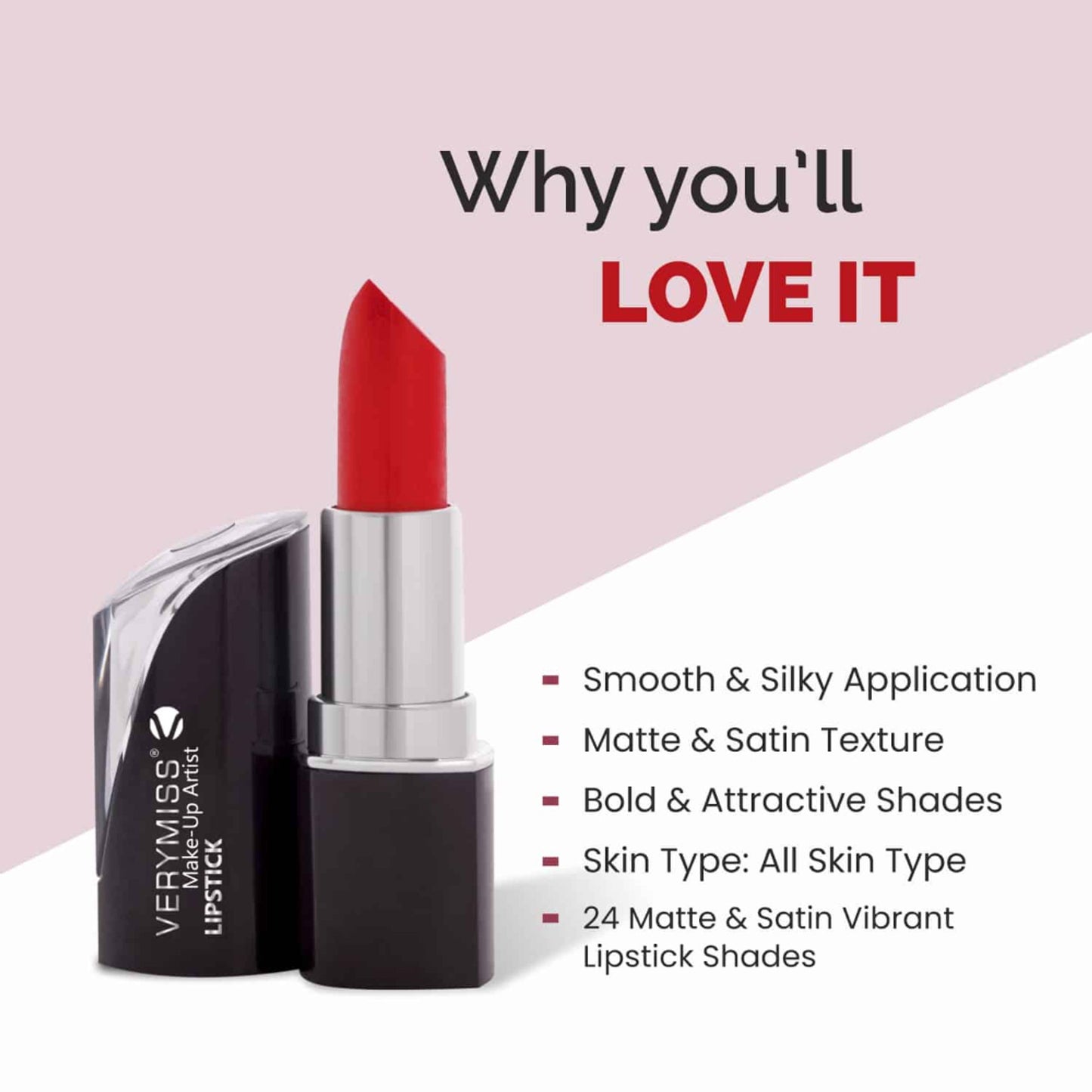 VERYMISS Matte & Satin Lipstick - S17 Fuchsia Flash