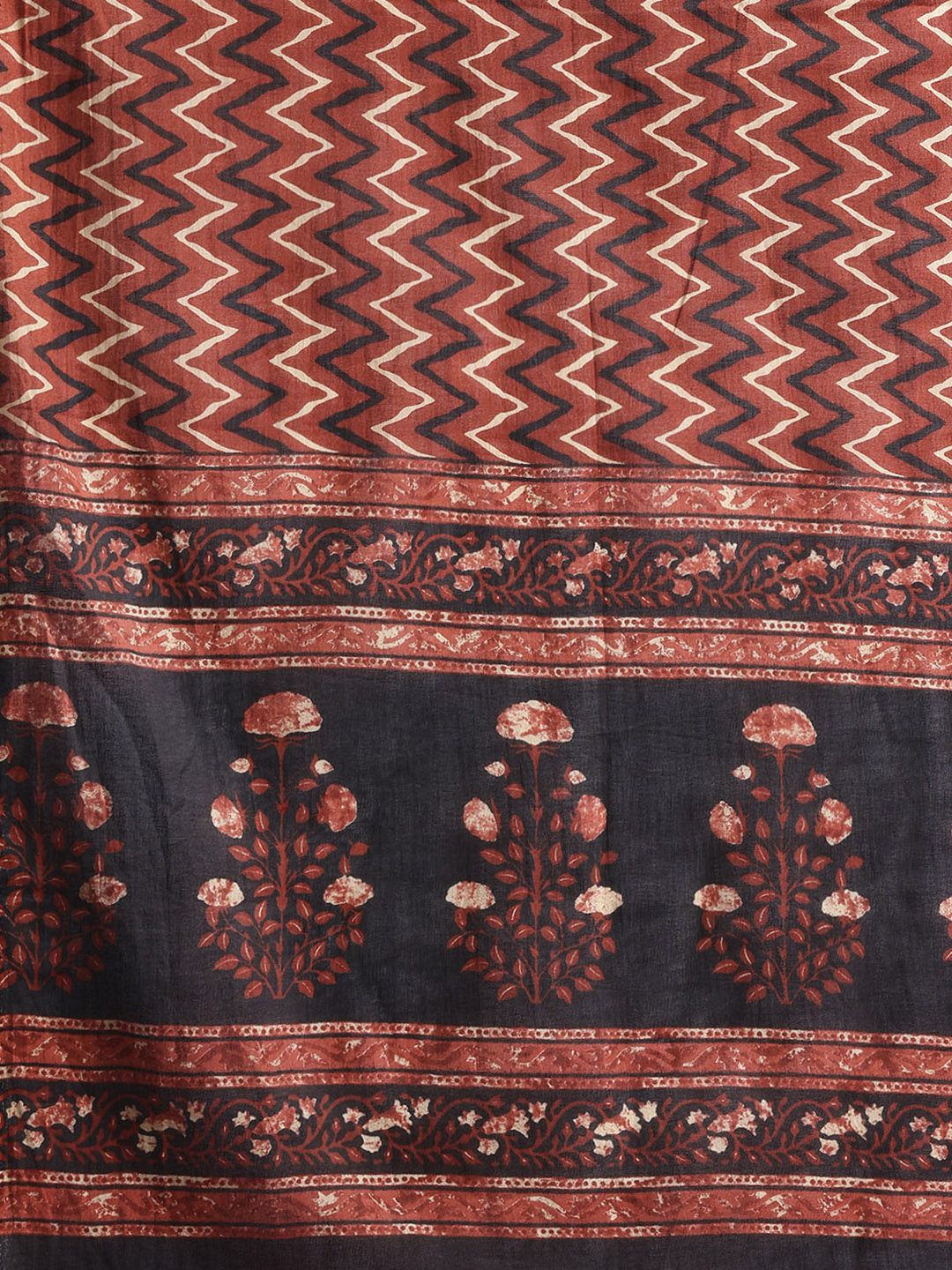 Indyancart IE Ethnic Motifs Printed Pure Cotton Kurta With Trousers & Dupatta