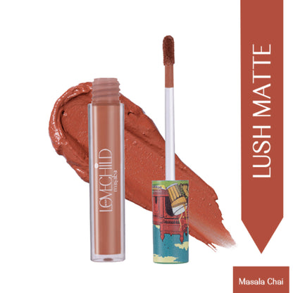 LoveChild Masaba Lush-Matte Lip Creme - Mamma Mia! - Masala Chai