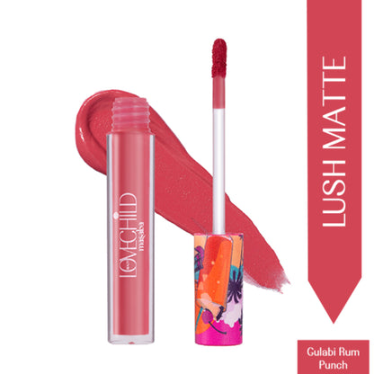 LoveChild Masaba Lush-Matte Lip Creme - Mamma Mia! - Gulabi Rum Punch