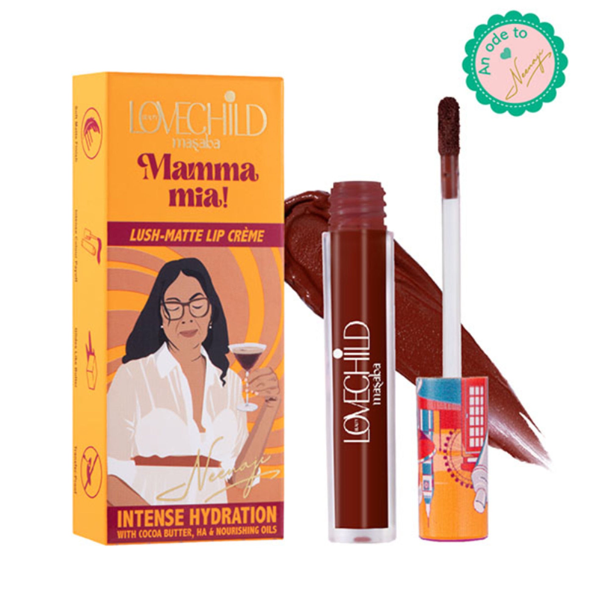 LoveChild Masaba Lush-Matte Lip Creme - Mamma Mia! - Kapi Martini