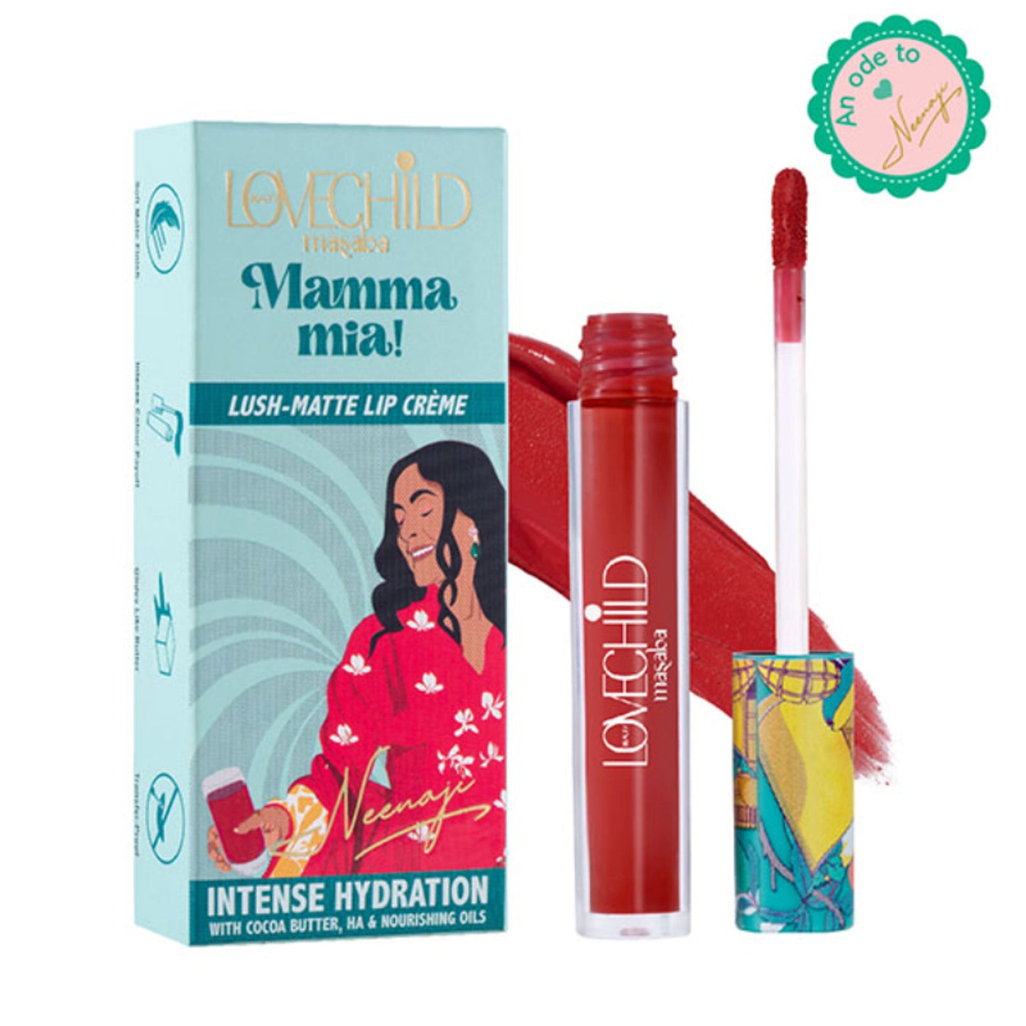 LoveChild Masaba Lush-Matte Lip Creme - Mamma Mia! - Kokum Panna