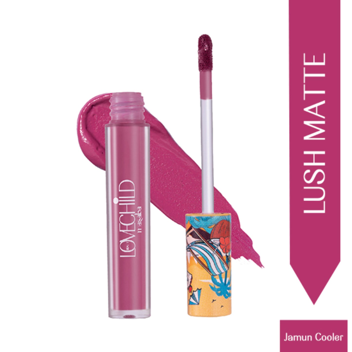 LoveChild Masaba Lush-Matte Lip Creme - Mamma Mia! - Jamun Cooler