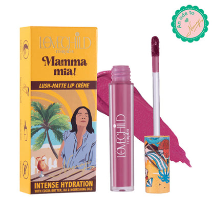 LoveChild Masaba Lush-Matte Lip Creme - Mamma Mia! - Jamun Cooler