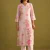 Dhiyona IE Women Floral Printed Regular Kurta with Trousers