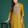 Dhiyona IE Ethnic Motifs Embroidered Sequinned Kurta with Trousers & With Dupatta