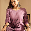 Dhiyona IE Embroidered Three-Quarter Sleeves Pure Cotton Tunic & Trouser