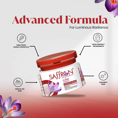 VI-JOHN Women Saffron Advance Skin Fairness Cream with Vitamin E & Mulberry Extracts