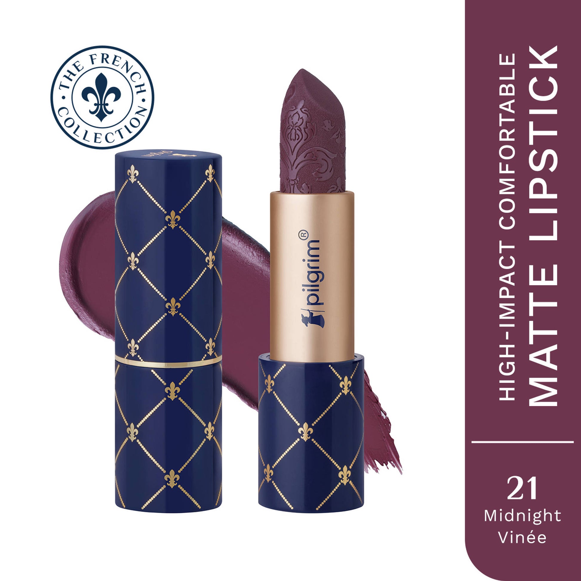 Pilgrim The French Collection Bullet Lipstick - 21 Midnight Vinee