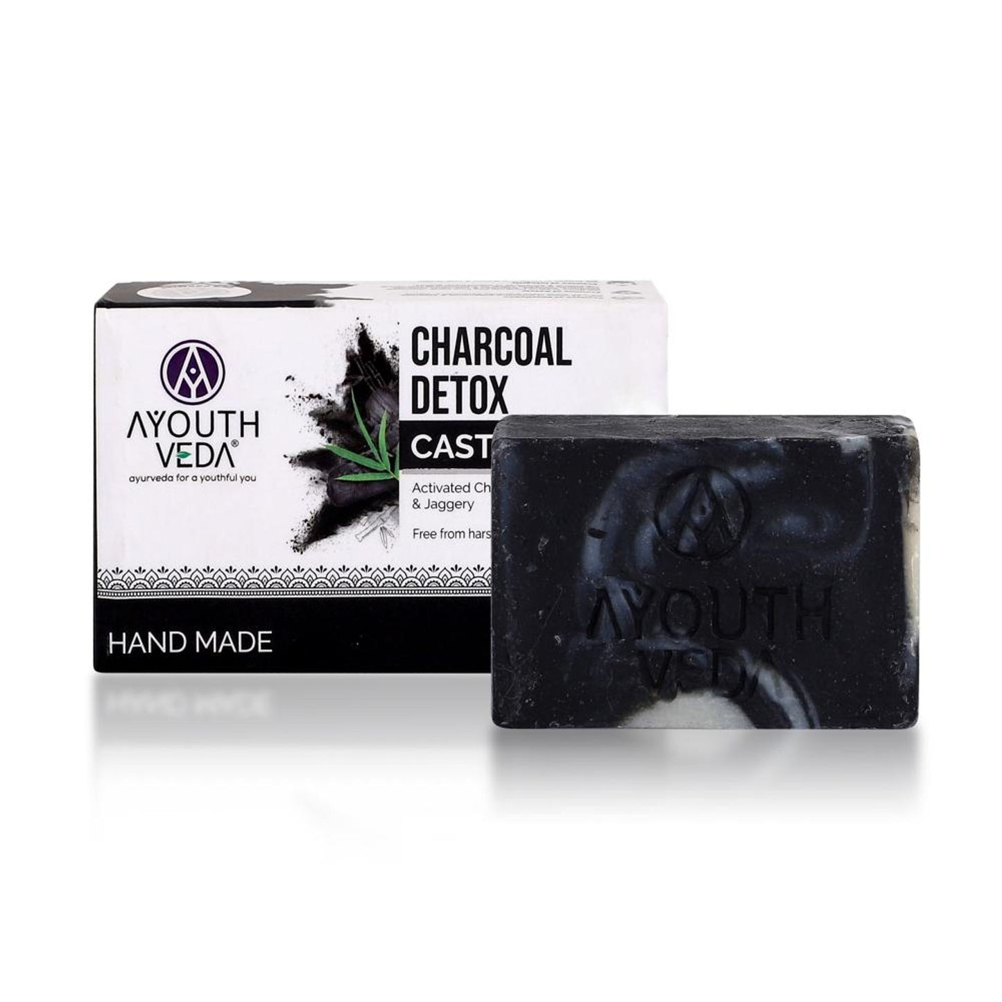 Charcoal Detox Handmade Castile Soap with Jaggery & Nourishing Oils to Deep Cleanse & Purify Skin