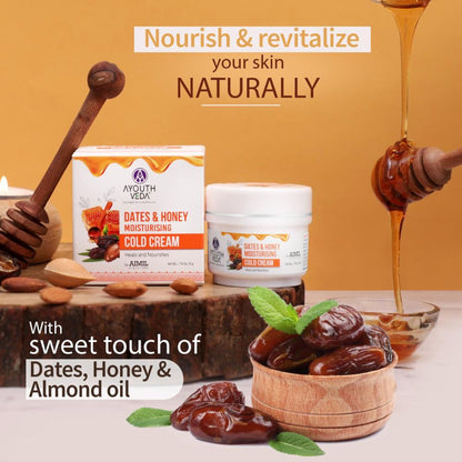 Dates & Honey Moisturising Cold Cream with Aloe Vera to Deeply Nourish & Soften Skin