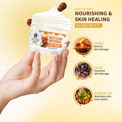 Dates & Honey Moisturising Cold Cream with Aloe Vera to Deeply Nourish & Soften Skin