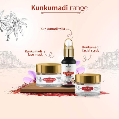 Ayouthveda Kunkumadi Face Scrub with Walnut Finest Kashmiri Saffron & Sunflower