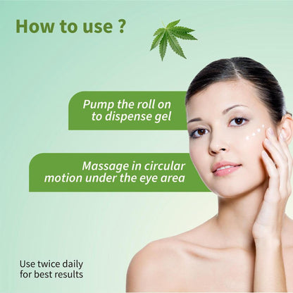 Ayouthveda Hemp Seed Under Eye Gel with Coffee & Almond Oil to Reduce Dark Circles & Fine Lines