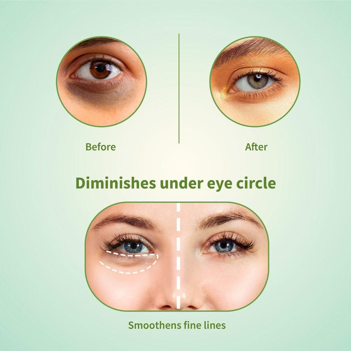Ayouthveda Hemp Seed Under Eye Gel with Coffee & Almond Oil to Reduce Dark Circles & Fine Lines