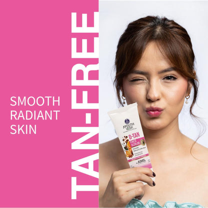 D-Tan Face Scrub with Walnuts, Coffee & Orange for Gentle Exfoliation, Brighten & Even Tone Skin