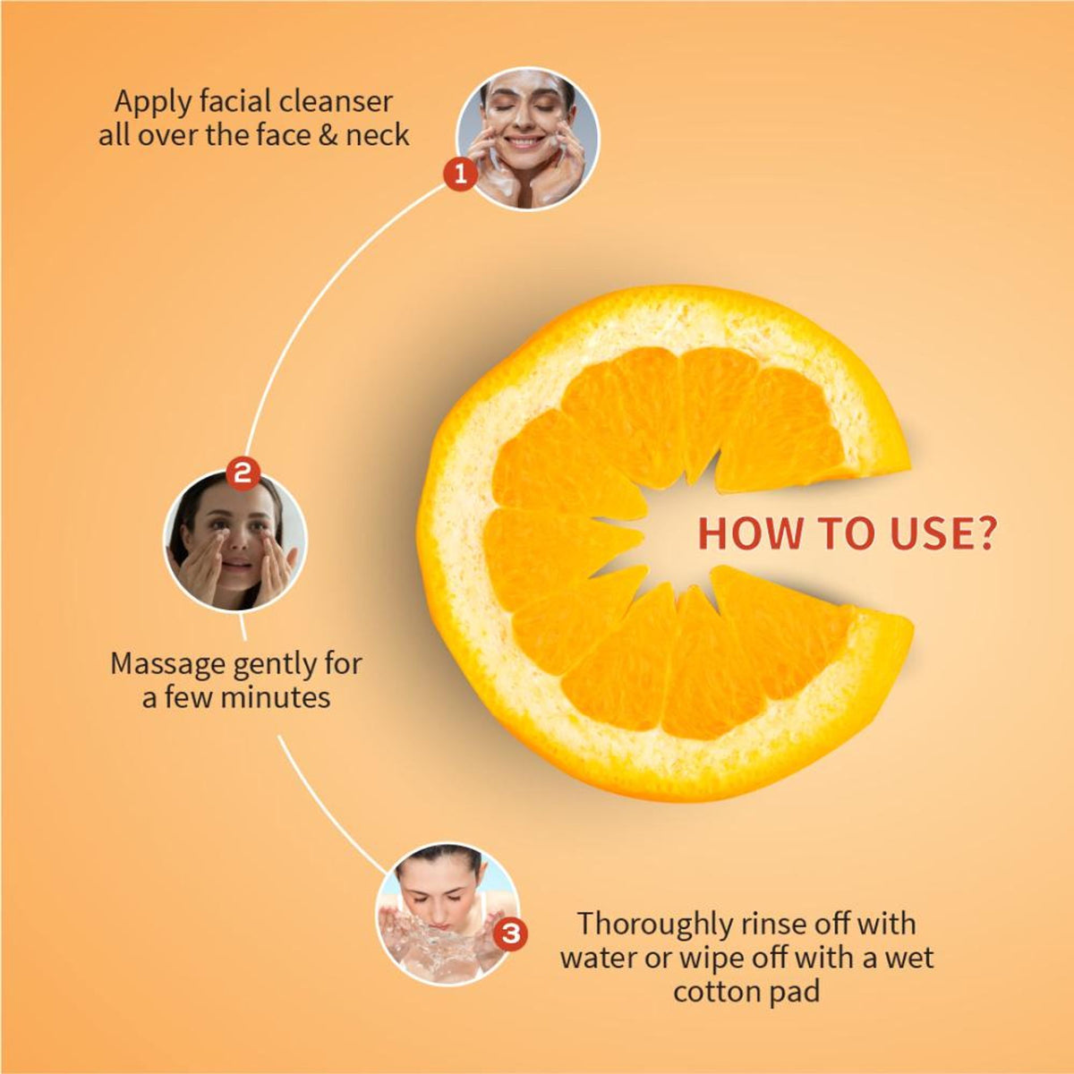 Vitamin-C Facial Cleanser with Gooseberry & Citrus Fruits to Cleanse, Brighten and Hydrate for Skin