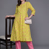 Dhiyona IE Floral Printed Empire Gotta Patti Pure Cotton Kurta With Trousers