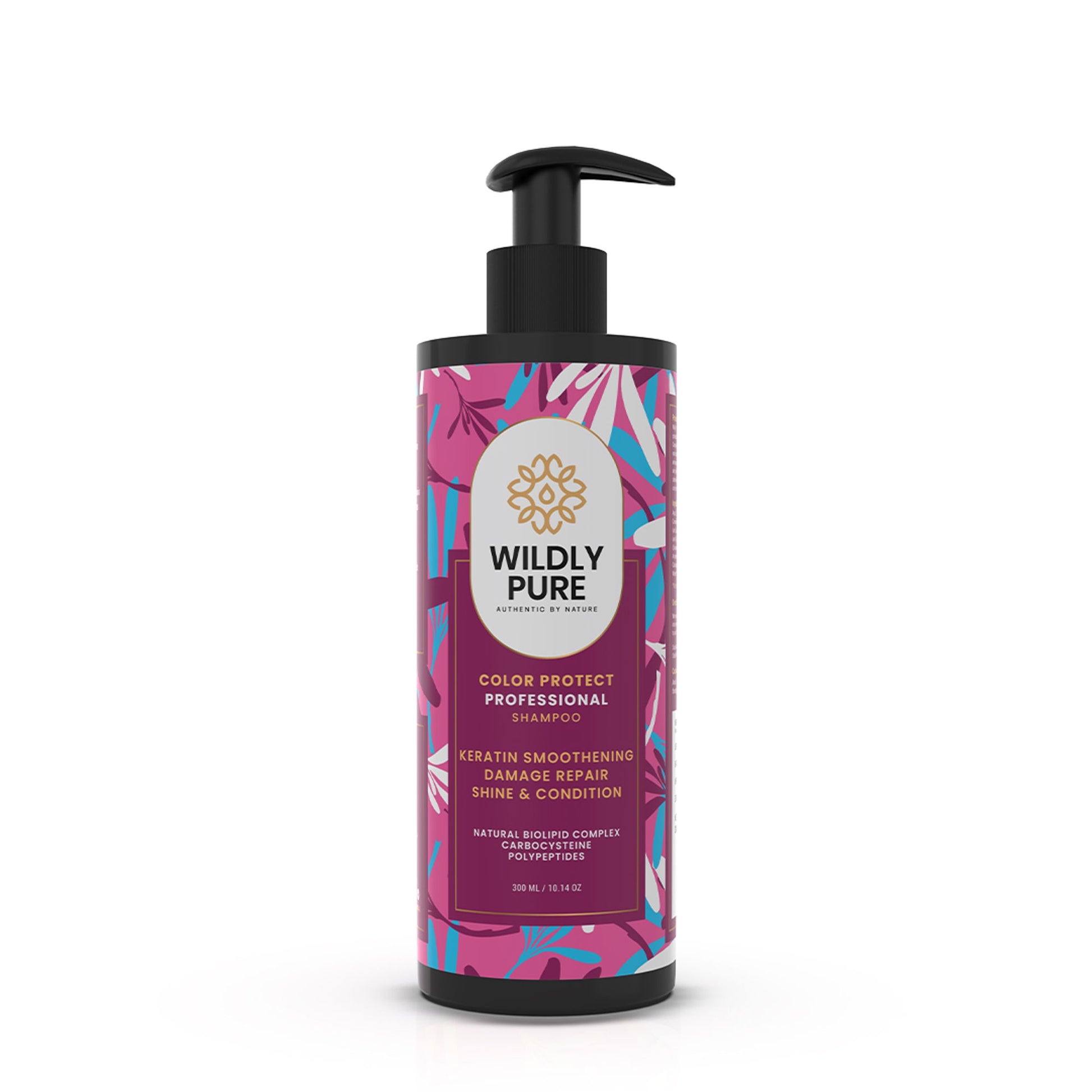 Wildly Pure Keratin Shampoo for Color Protection with Natural Biolipid Complex & Polypeptides