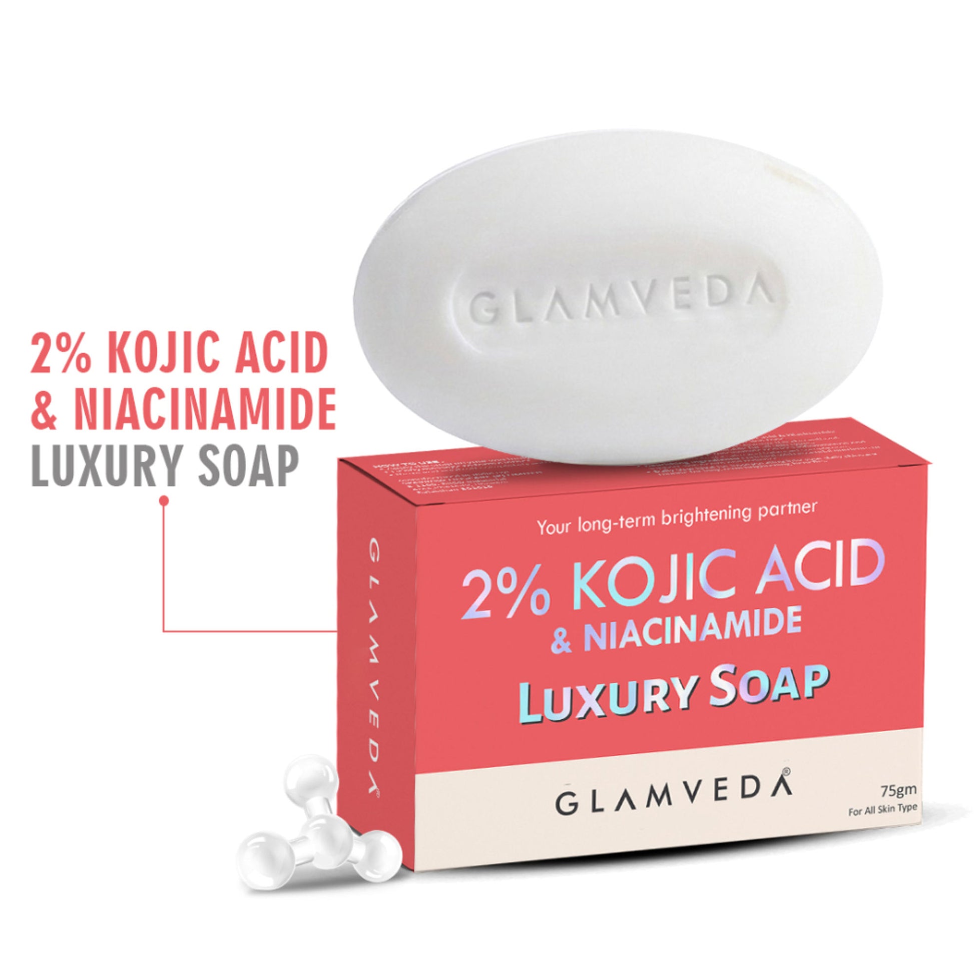 Glamveda 2% Kojic Acid & Niacinamide Luxury Soap