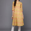 Indyancart IE Floral Printed Pure Cotton Empire Style A-Line Kurta