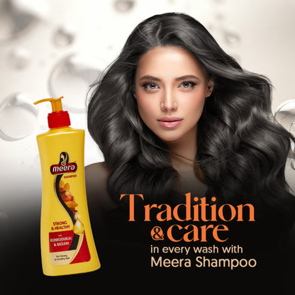 Meera Strong and Healthy Shampoo, With Goodness Of Kunkudukai and Badam