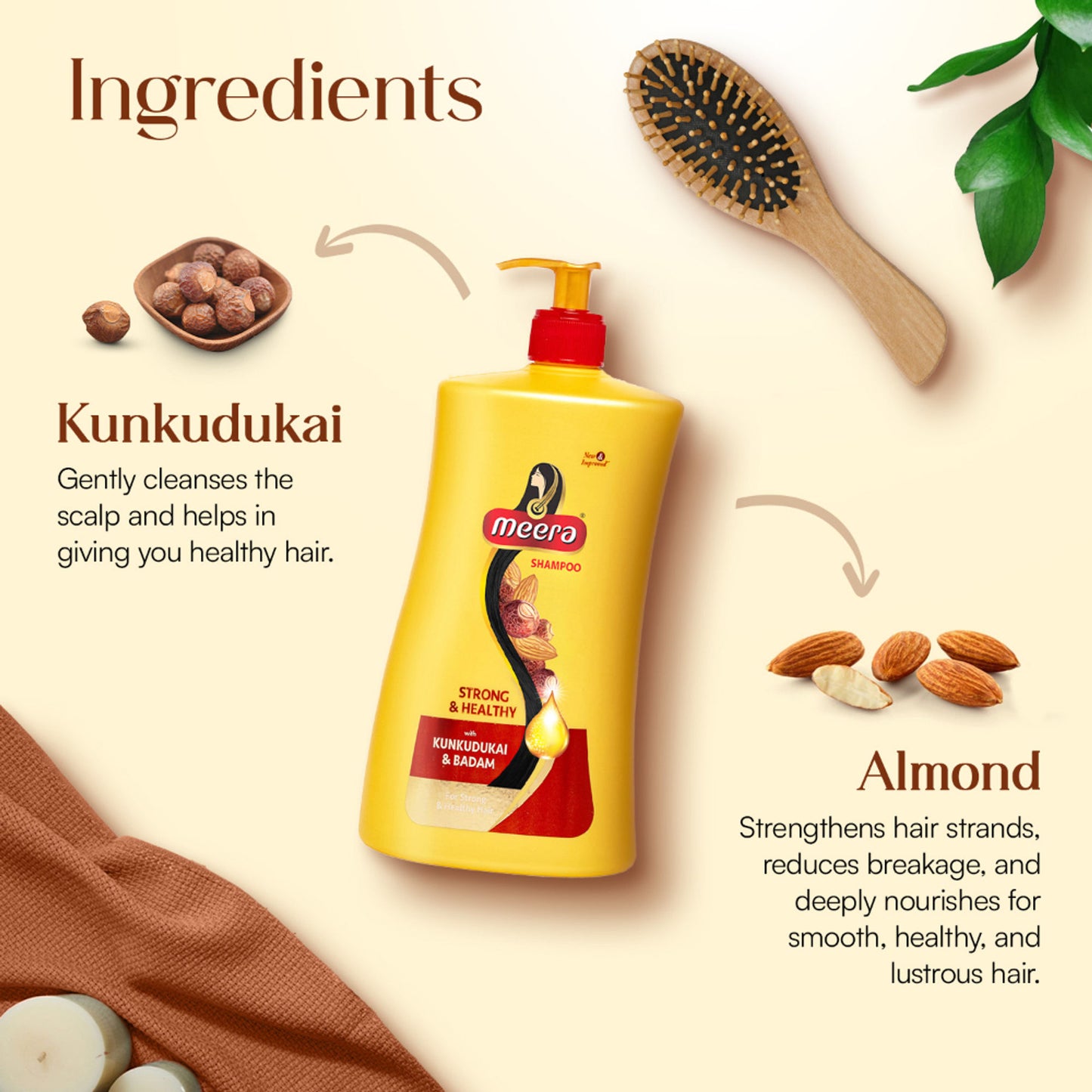 Meera Hairfall Care Shampoo, With Goodness Of Badam and Shikakai