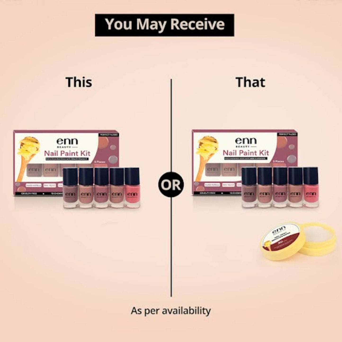 ENN Fast-Drying Ghee Nail Paint Kit Toxin-Free & Chip-Resistant Perfect Nudes