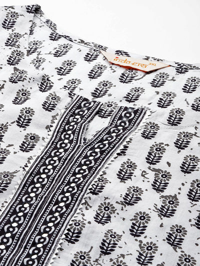 Dhiyona Women's Floral Printed Kurta with Trousers & Dupatta