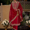 Dhiyona IE Ethnic Motifs Embroidered Panelled Kurta With Trousers & Dupatta