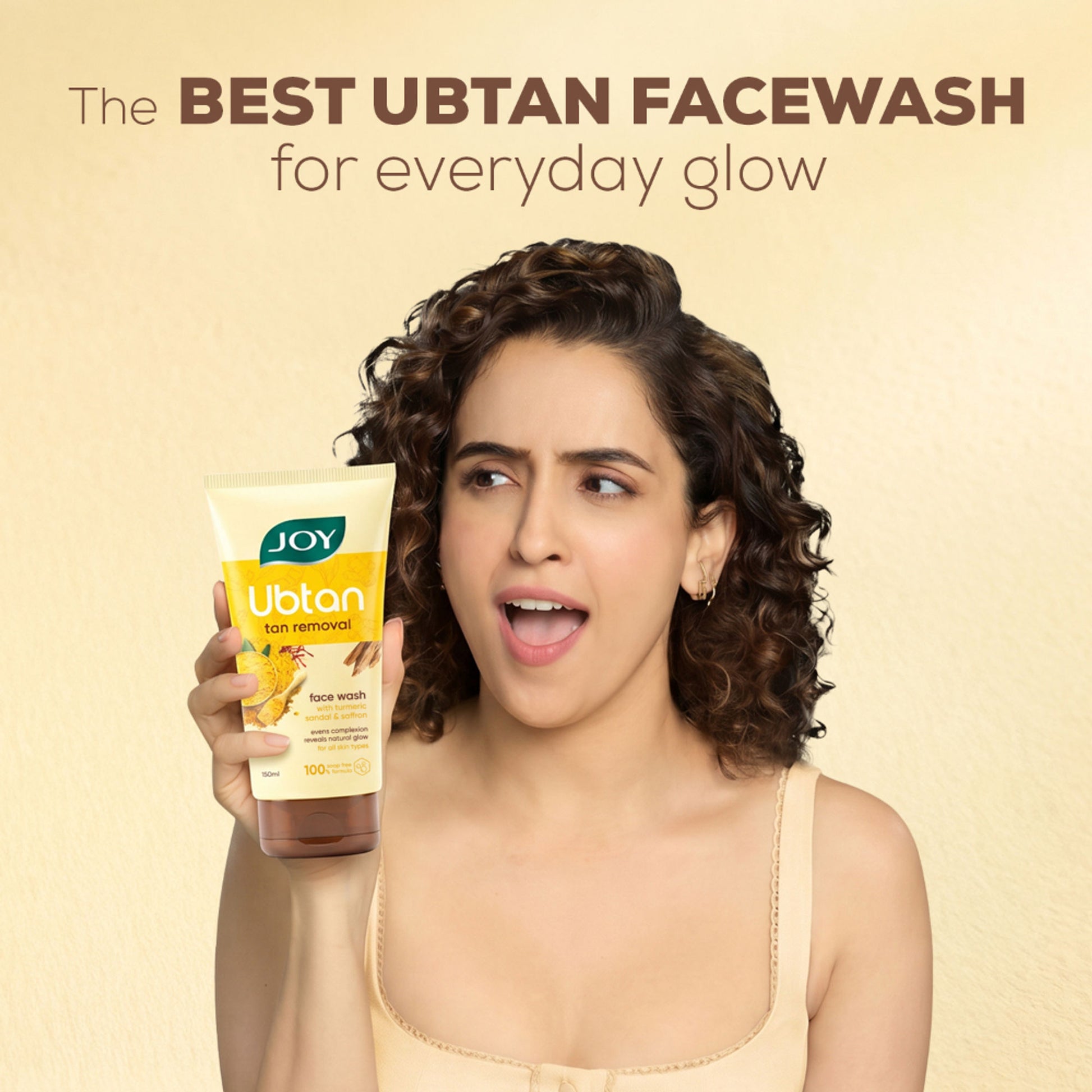 Joy Ubtan Tan Removal Face Wash, For Natural Glowing Skin