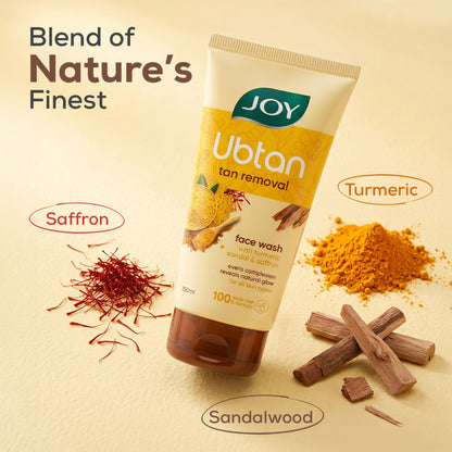 Joy Ubtan Tan Removal Face Wash, For Natural Glowing Skin