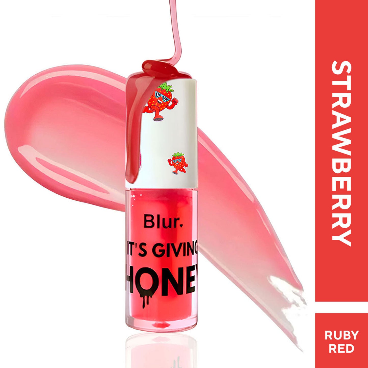 BLUR It's Giving Honey Lip Oil - Ruby Red