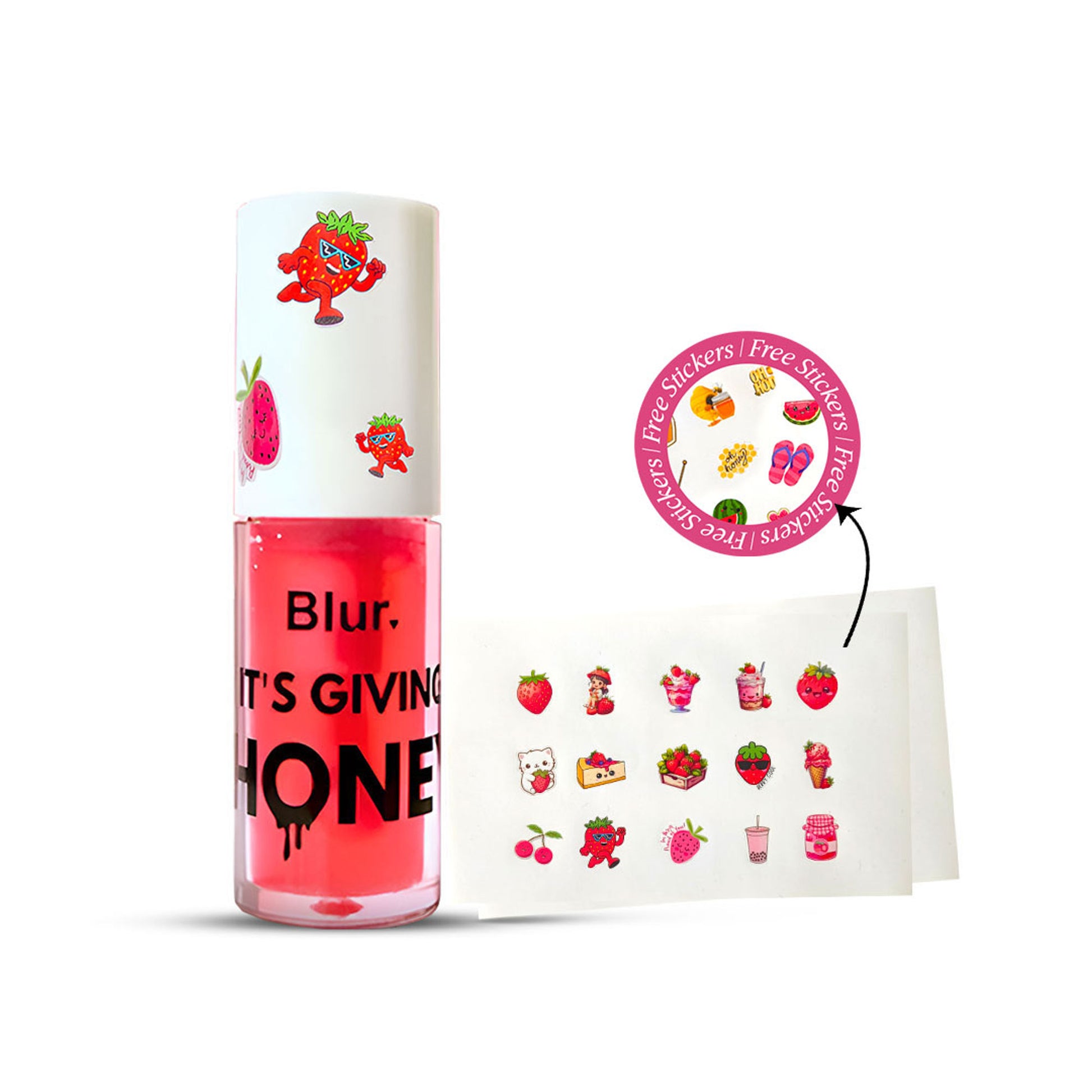 BLUR It's Giving Honey Lip Oil - Ruby Red