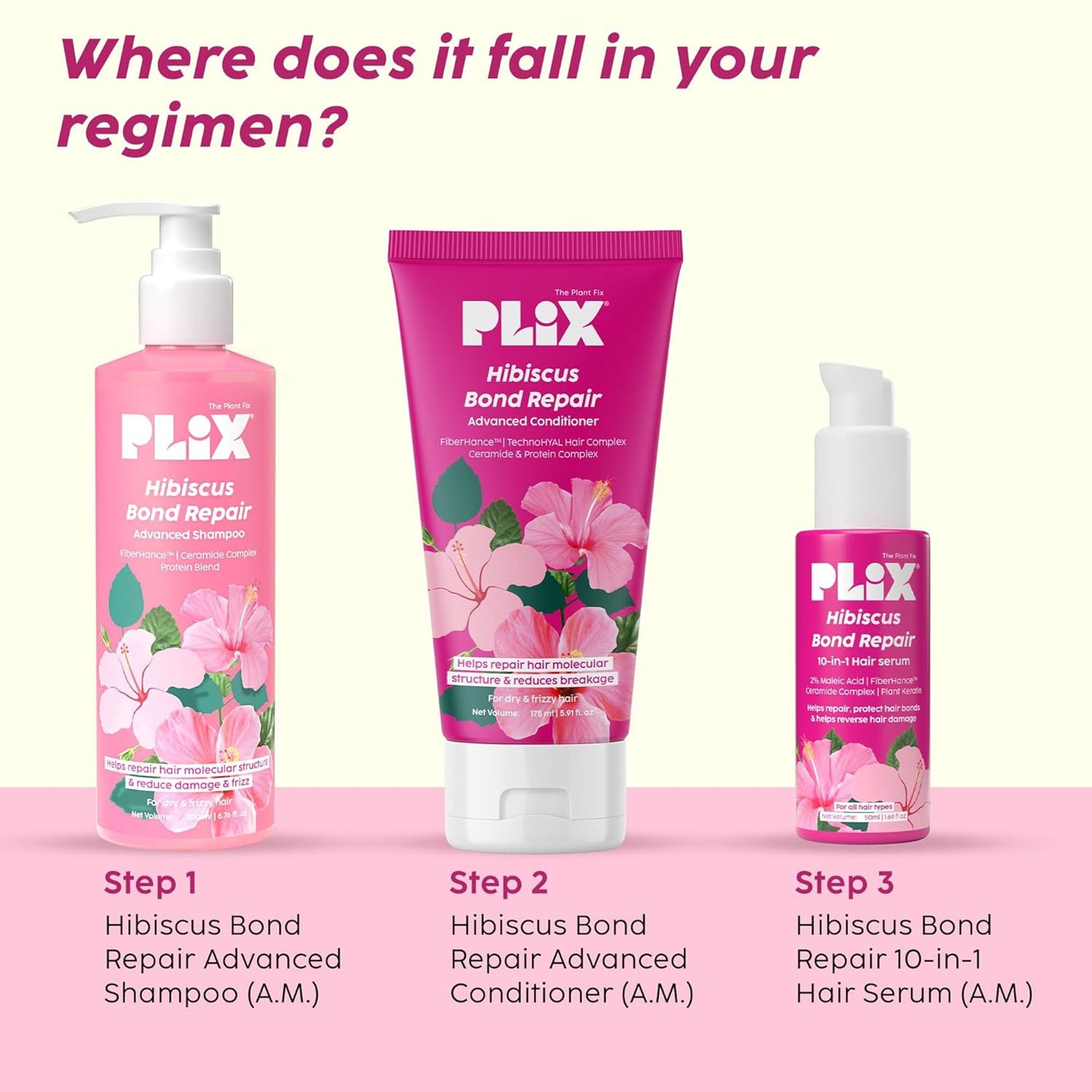 Plix Hibiscus Bond Repair Advanced Shampoo