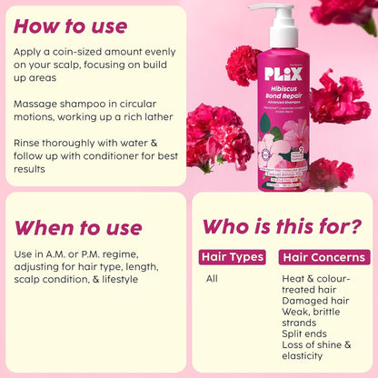 Plix The Plant Fix Hibiscus Bond Repair Advanced Shampoo