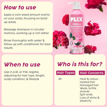 Plix The Plant Fix Hibiscus Bond Repair Advanced Shampoo