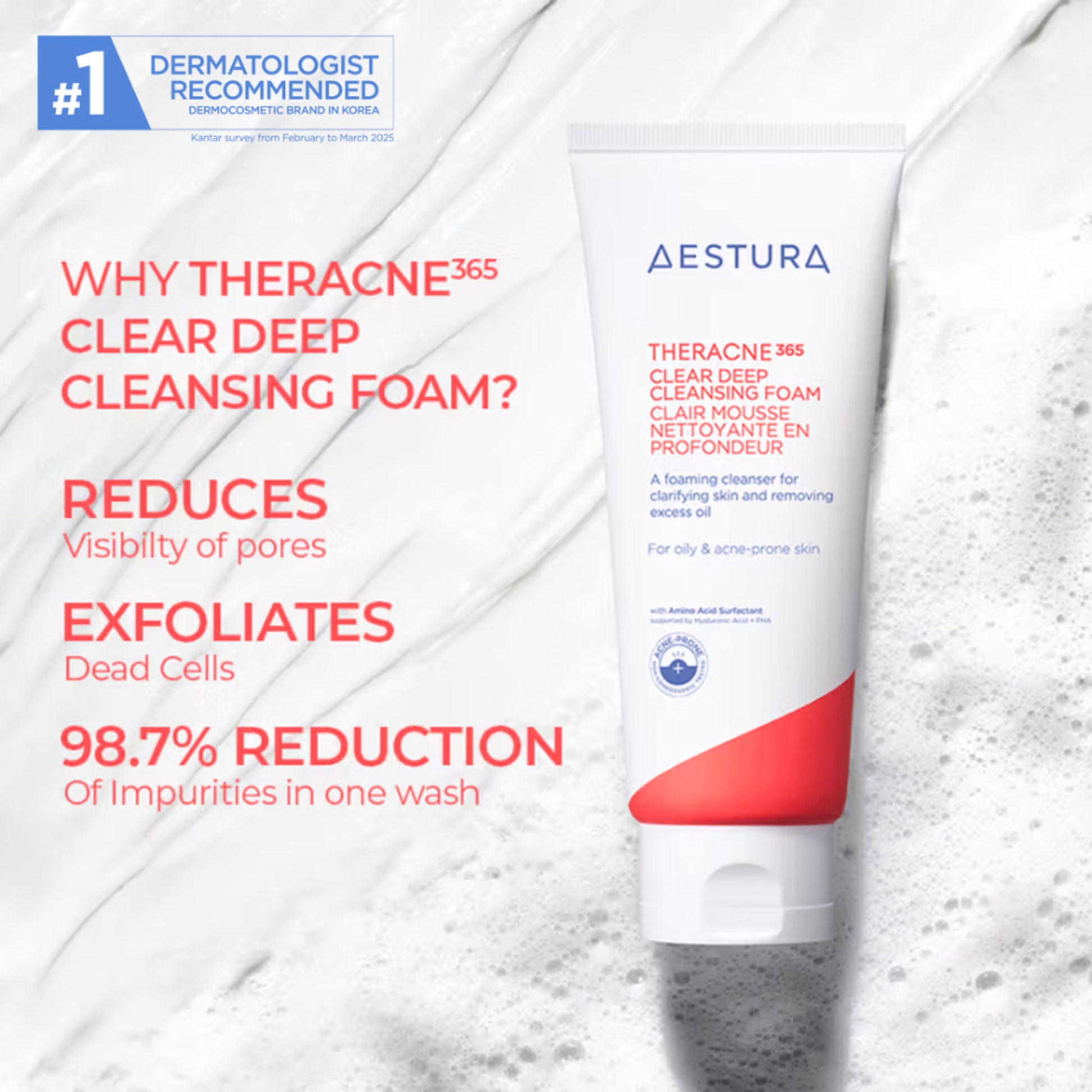 Aestura Theracne365 Clear Deep Cleansing Foam